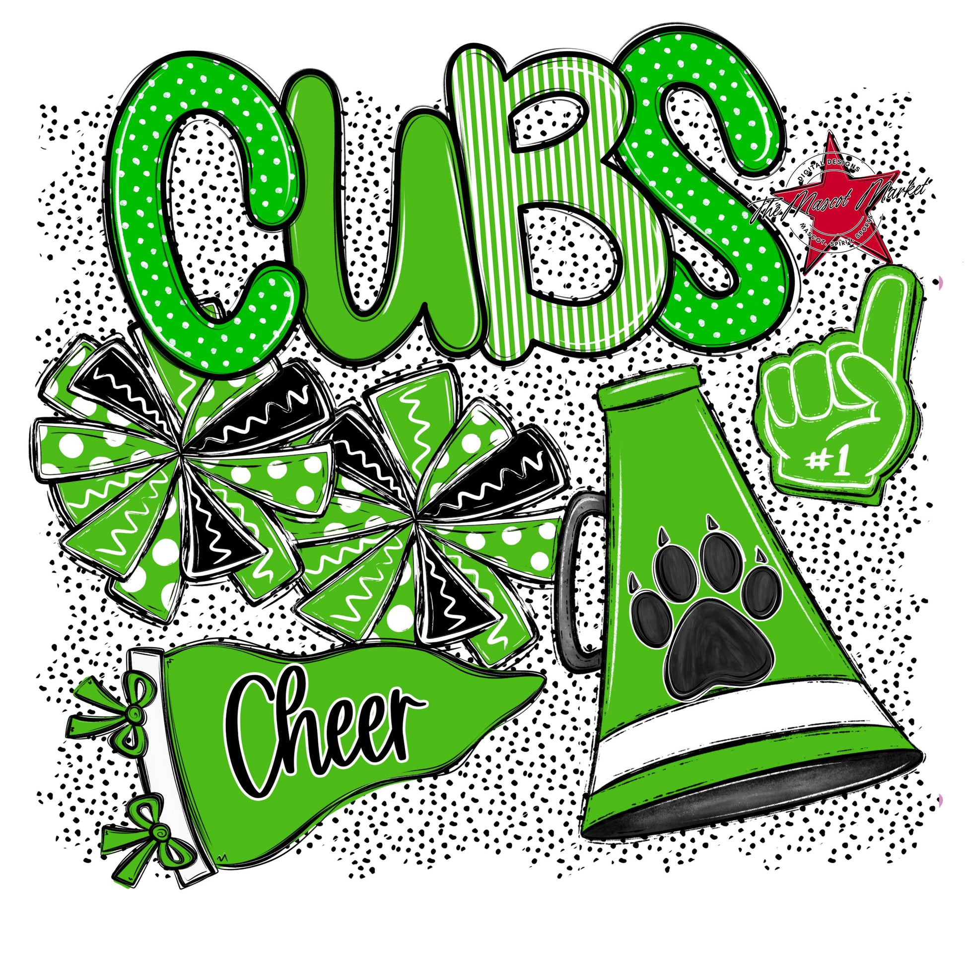 Cubs Cheer Spirit-Bright Green