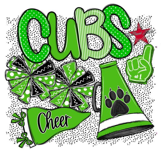 Cubs Cheer Spirit-Bright Green