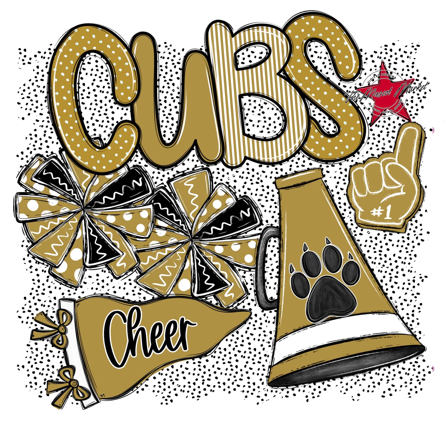 Cubs Cheer Spirit-Gold