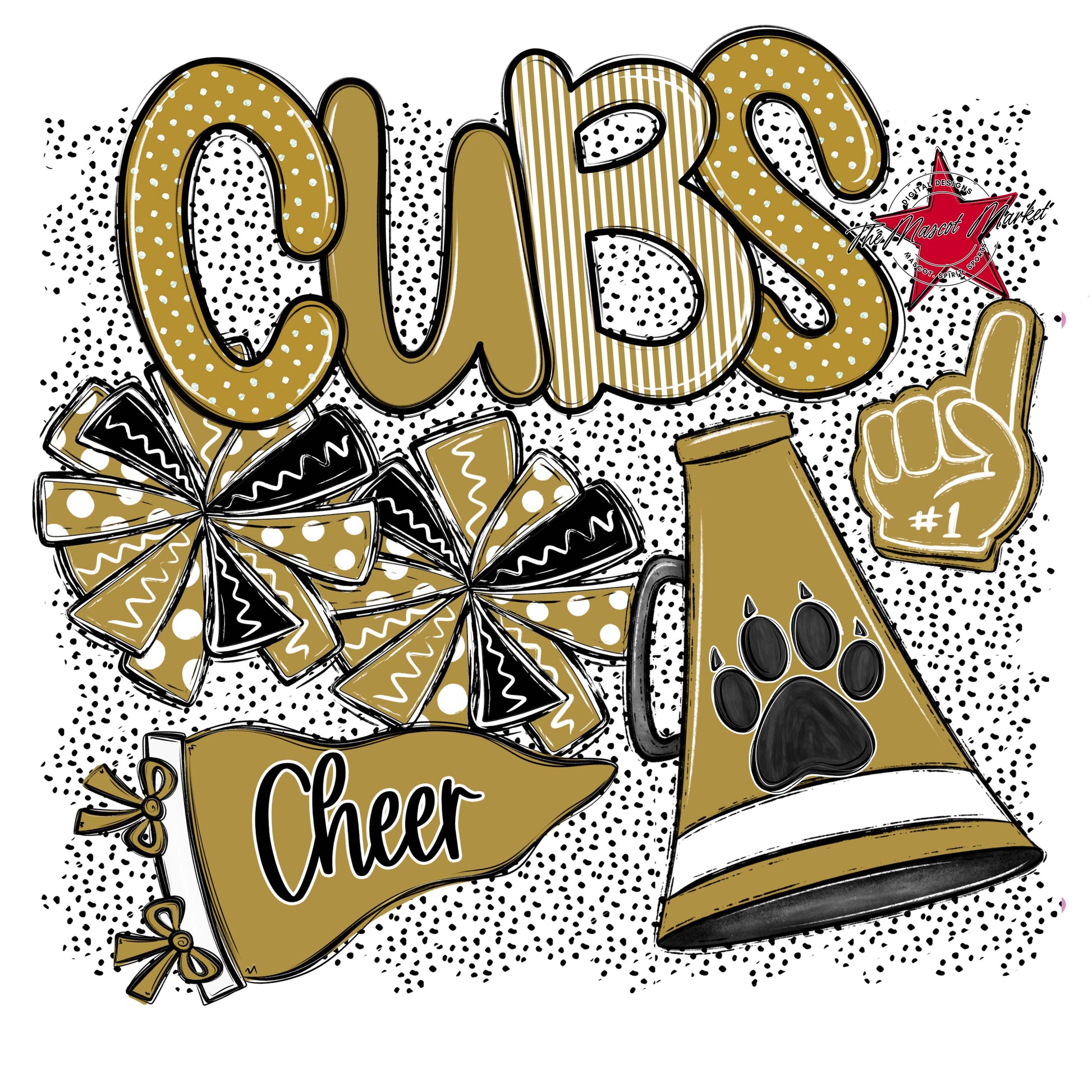 Cubs Cheer Spirit-Gold