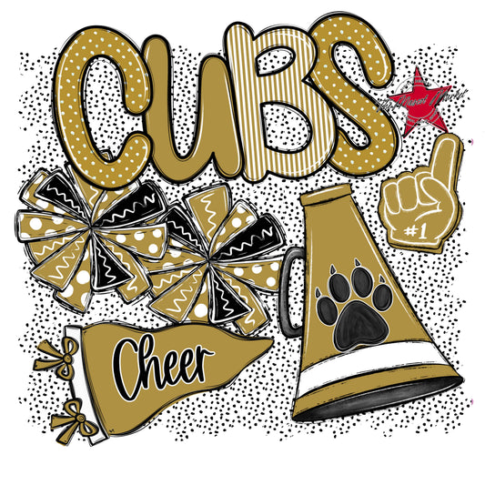 Cubs Cheer Spirit-Gold