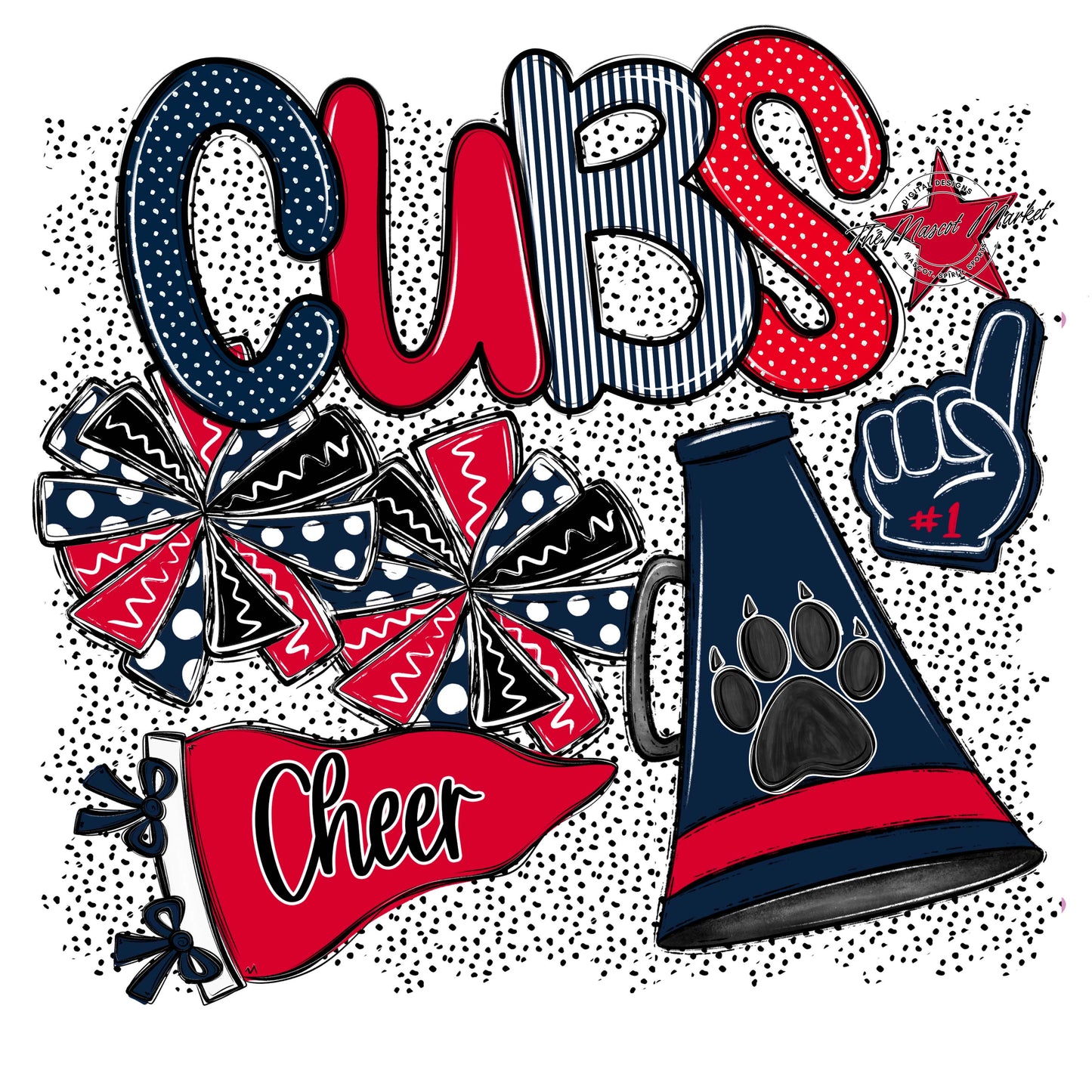 Cubs Cheer Spirit-Navy & Red