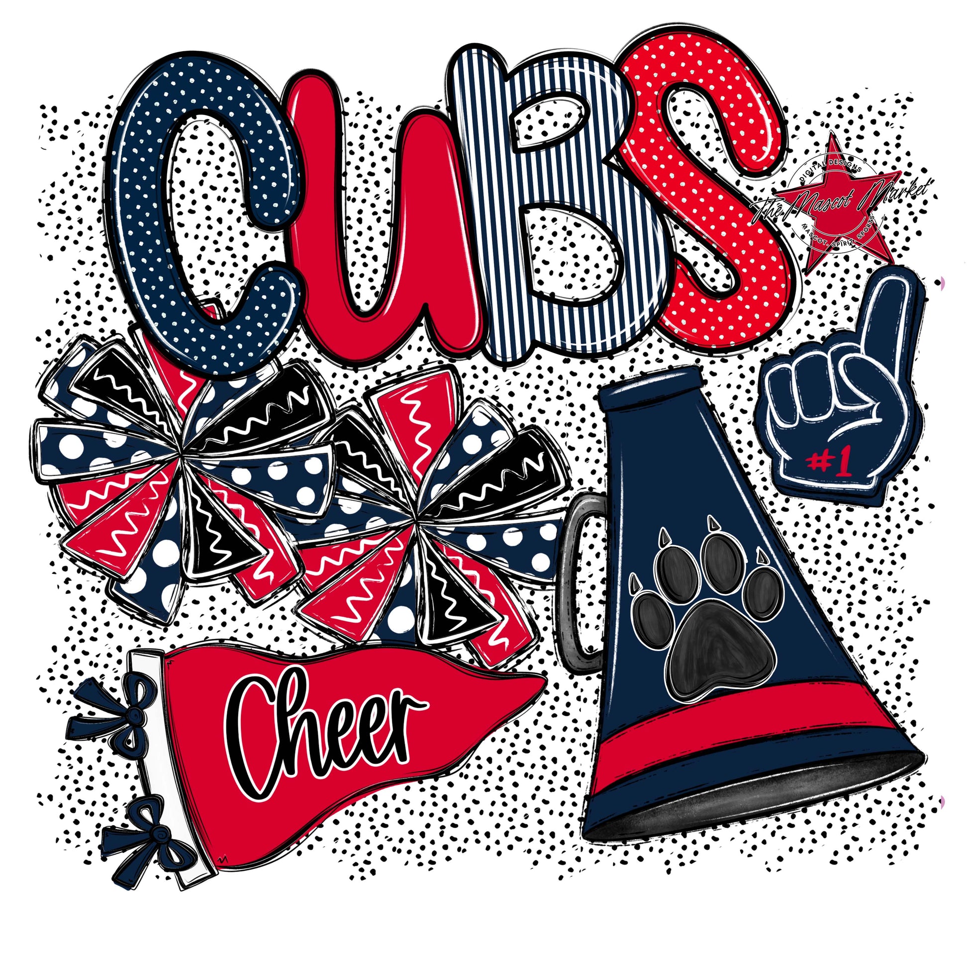 Cubs Cheer Spirit-Navy & Red
