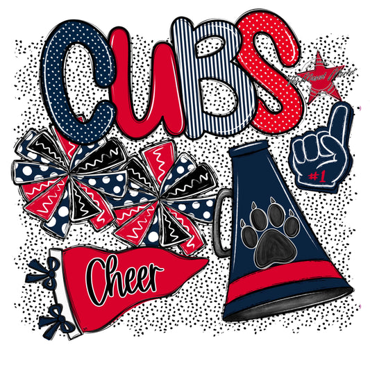 Cubs Cheer Spirit-Navy & Red