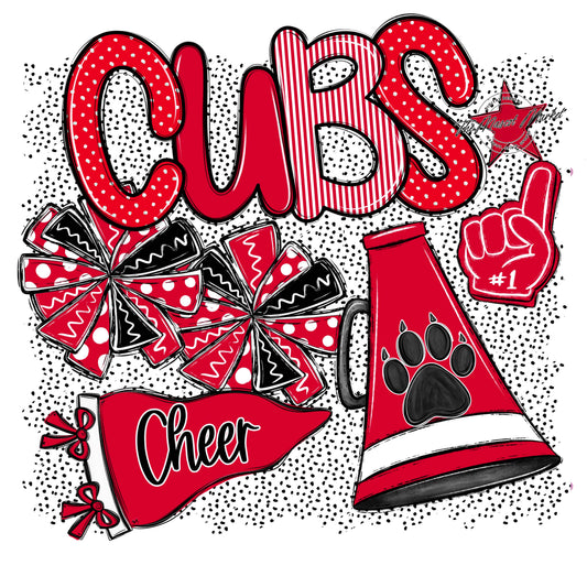 Cubs Cheer Spirit-Red
