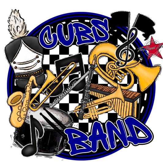 Cubs Circle Band Design-Blue