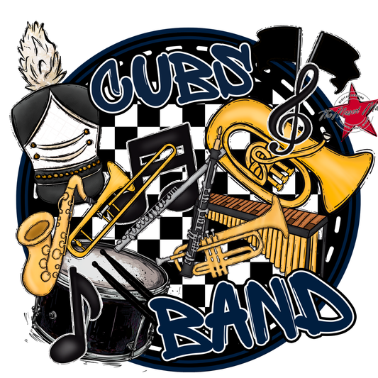 Cubs Circle Band Design-Navy