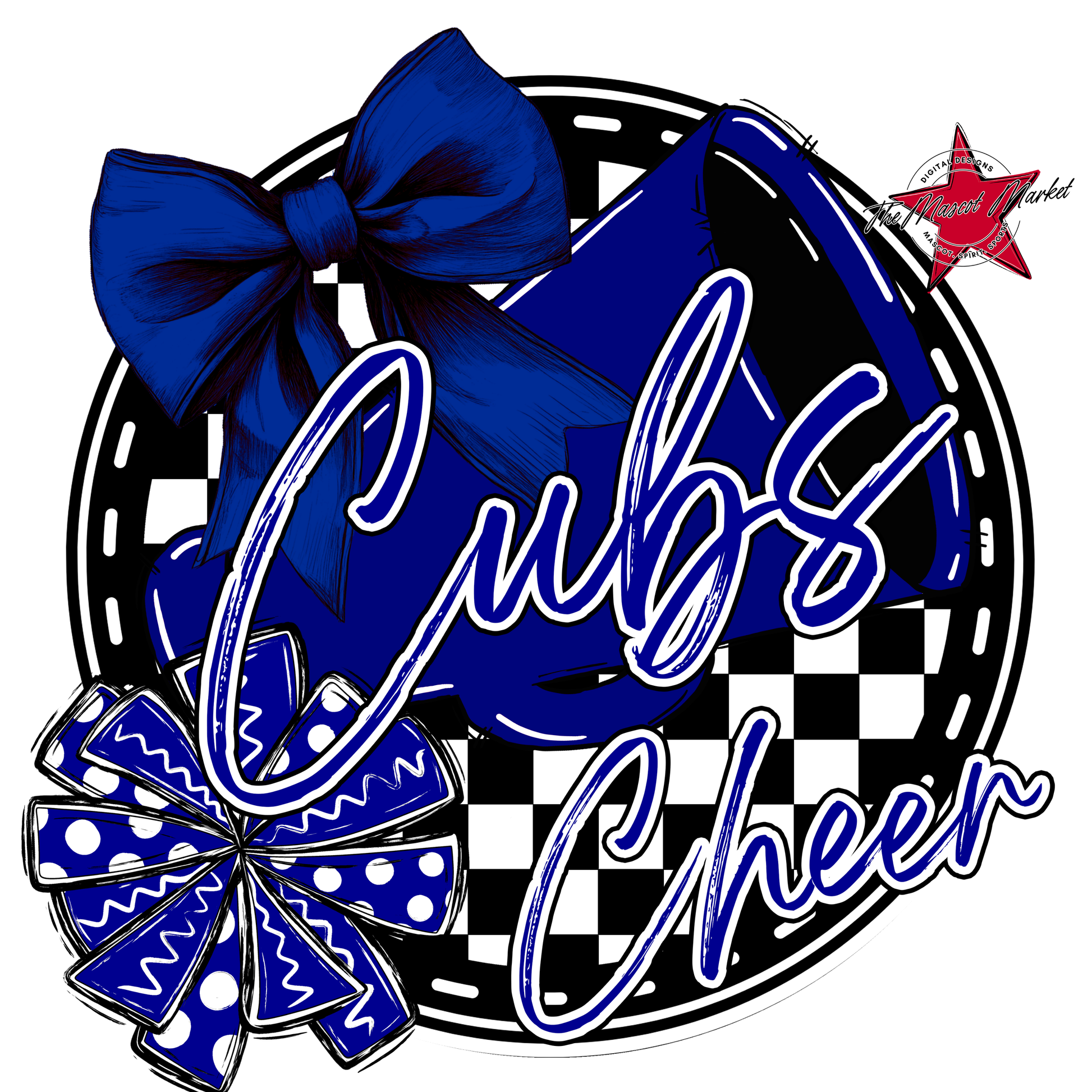Cubs Circle Cheer Design-Blue