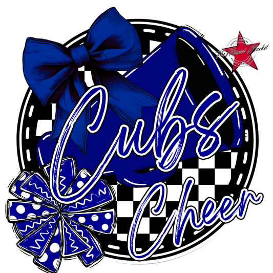 Cubs Circle Cheer Design-Blue