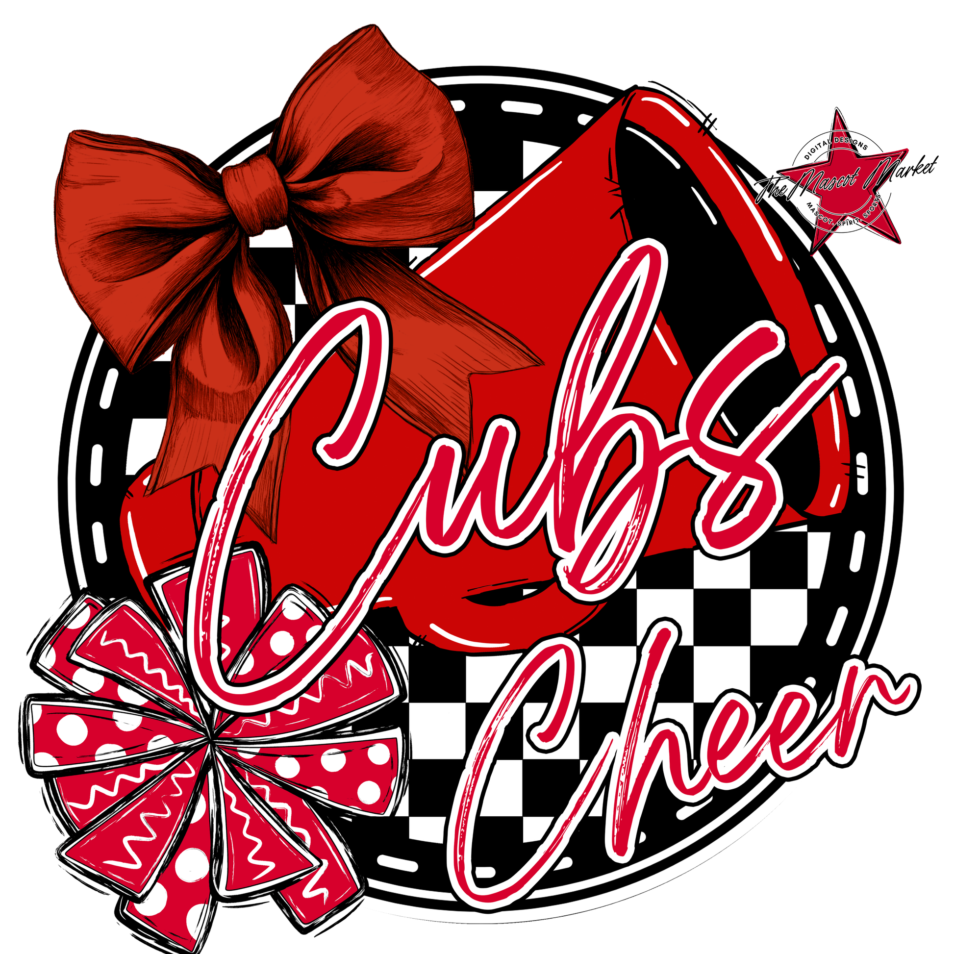 Cubs Circle Cheer Design-Red
