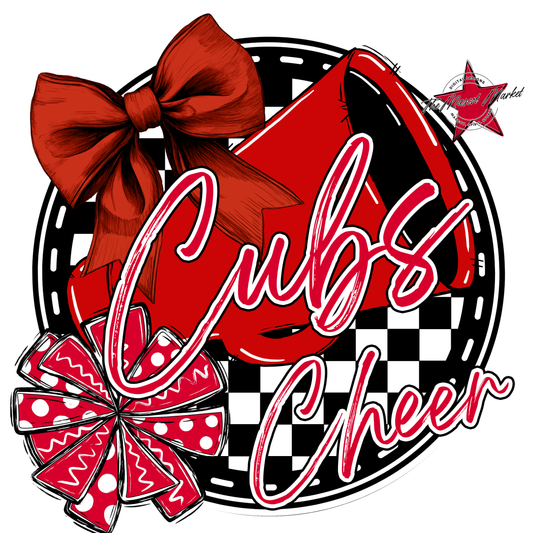 Cubs Circle Cheer Design-Red