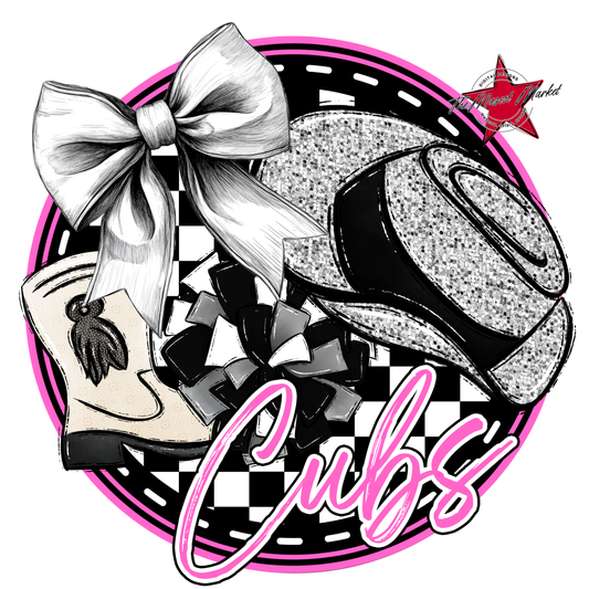 Cubs Circle Drillteam Design-Baby Pink