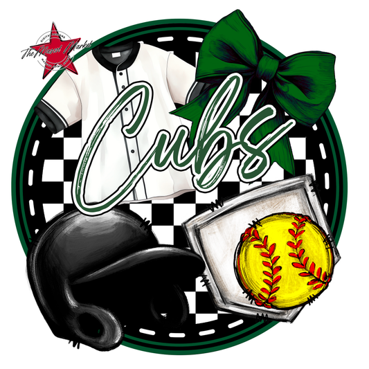 Cubs Circle Softball Design-Green