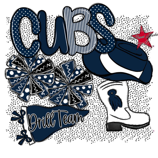 Cubs Drillteam Spirit-Navy