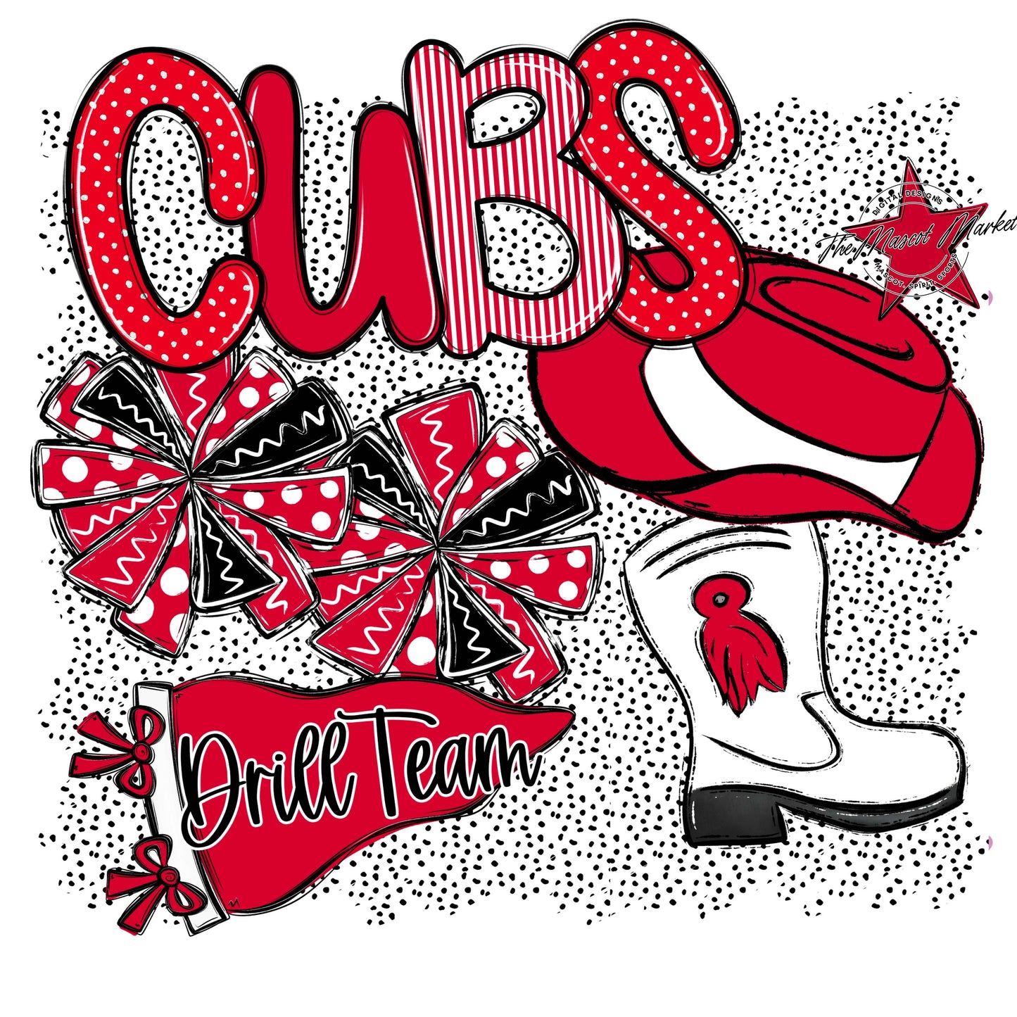 Cubs Drillteam Spirit-Red