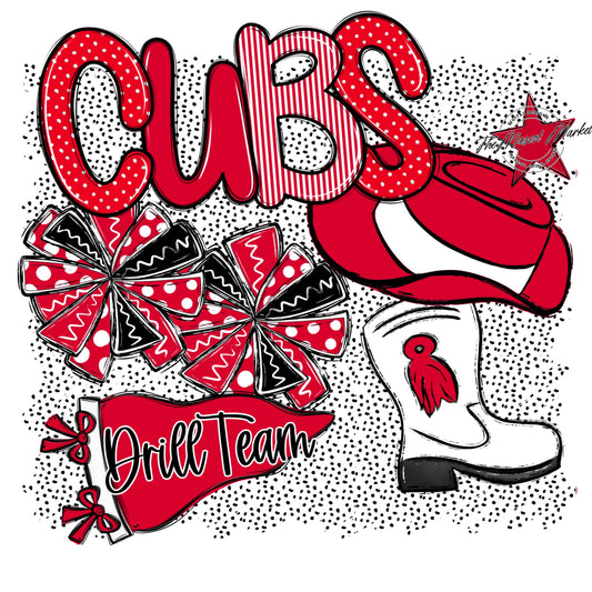 Cubs Drillteam Spirit-Red