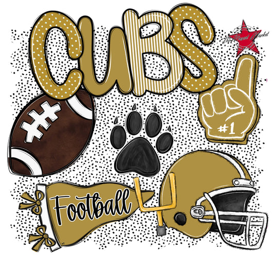 Cubs Football Spirit-Gold
