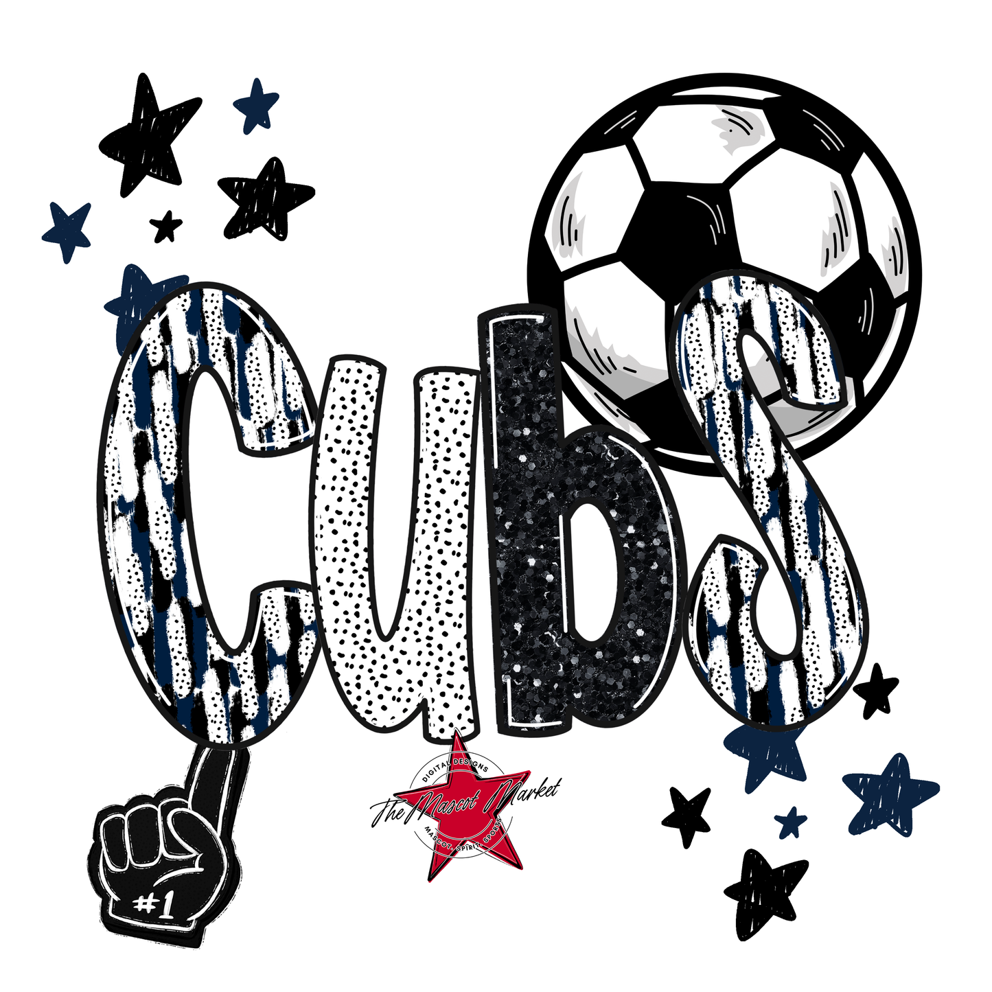 Cubs Soccer Scrape-Navy