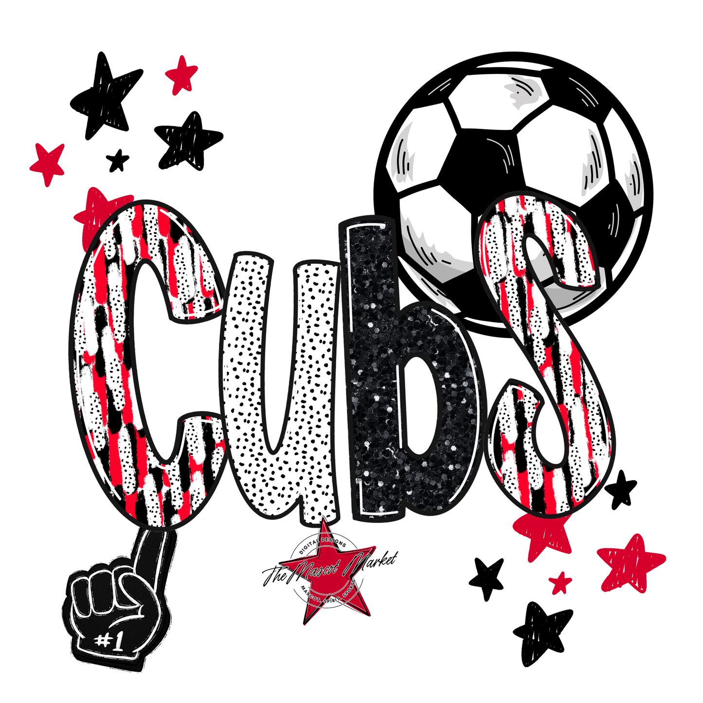 Cubs Soccer Scrape-Red