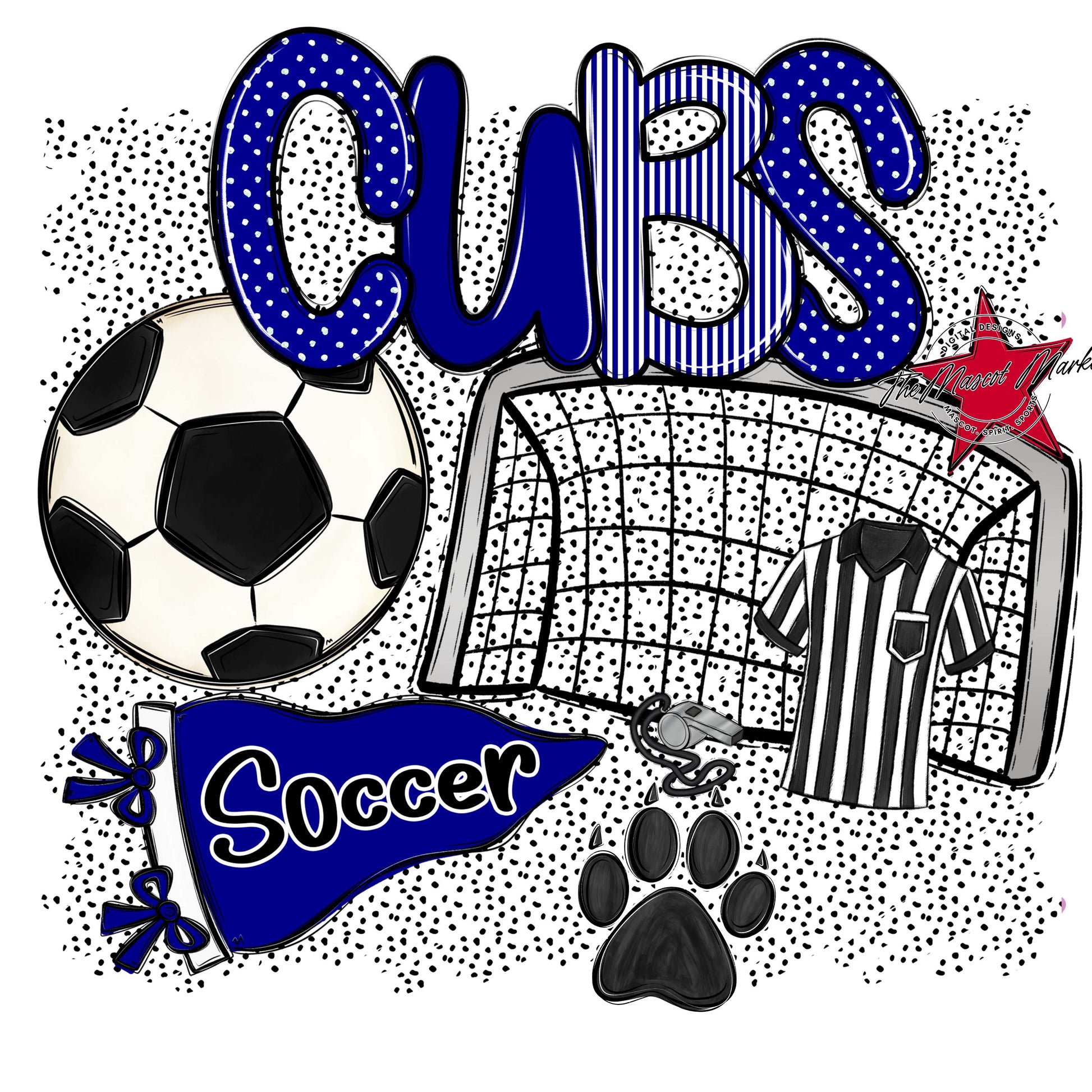 Cubs Soccer Spirit-Blue