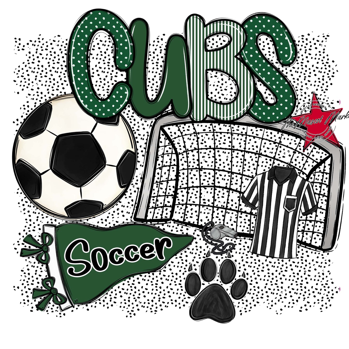 Cubs Soccer Spirit-Green