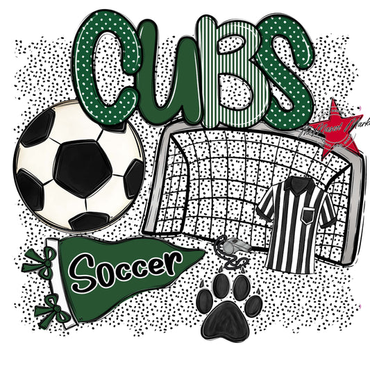 Cubs Soccer Spirit-Green