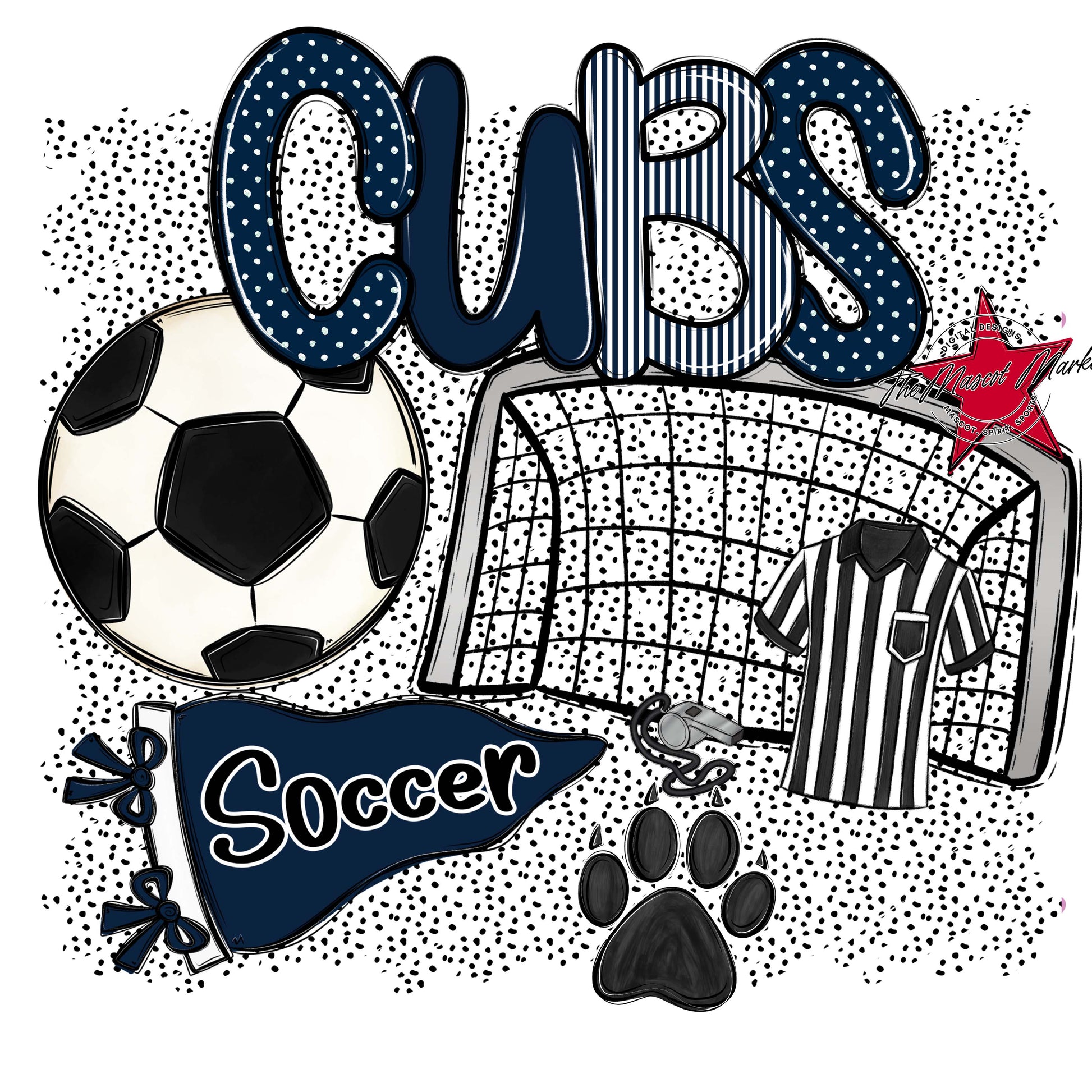 Cubs Soccer Spirit-Navy
