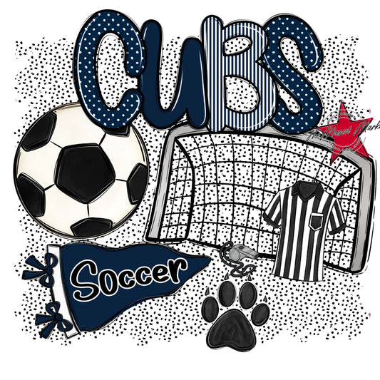 Cubs Soccer Spirit-Navy
