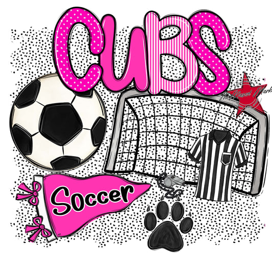 Cubs Soccer Spirit-Pink