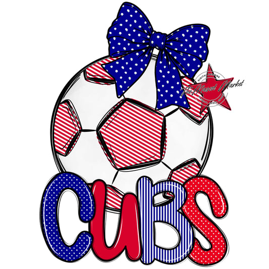 Cubs Soccer Spirit Design-Blue & Red