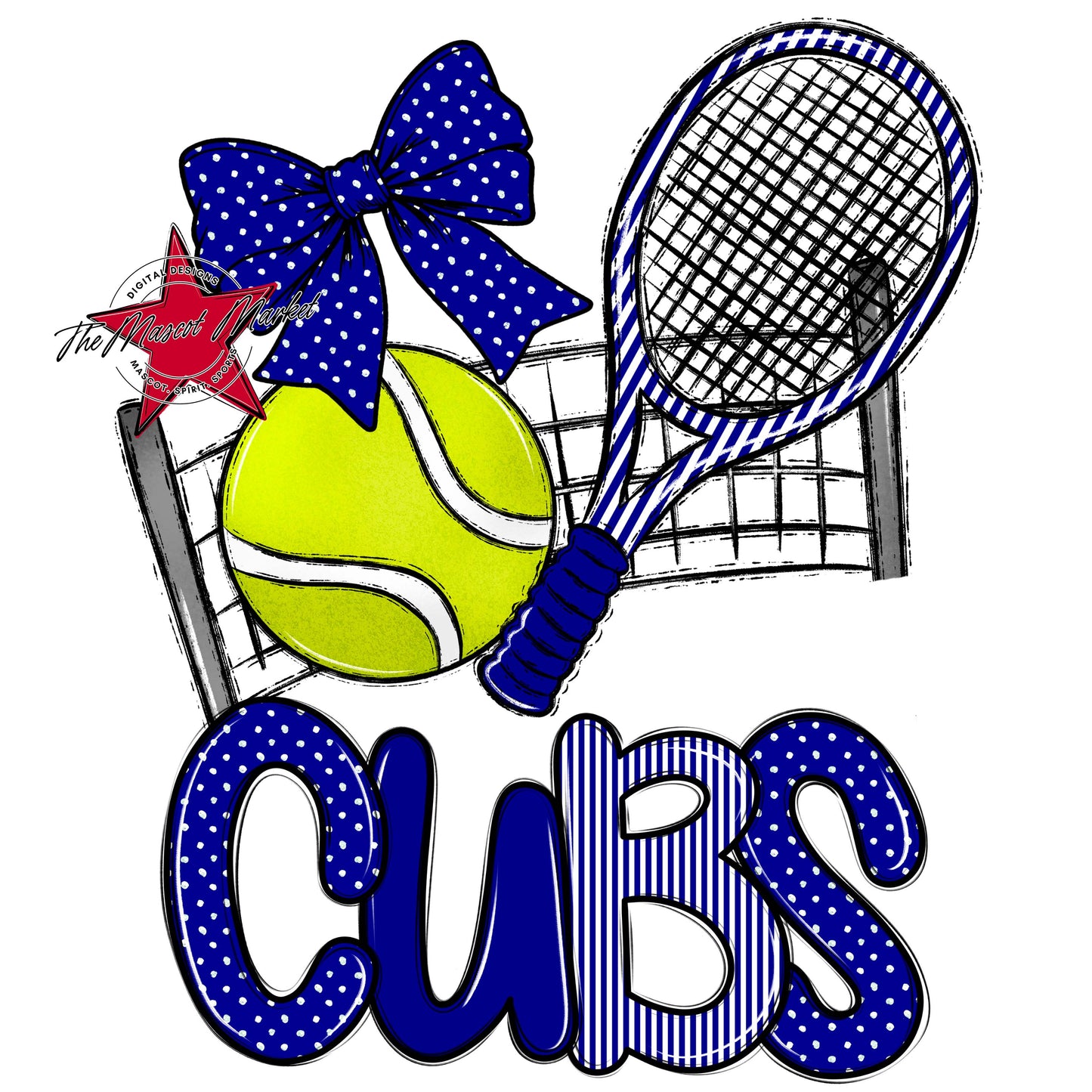 Cubs Soccer Spirit Design-Blue