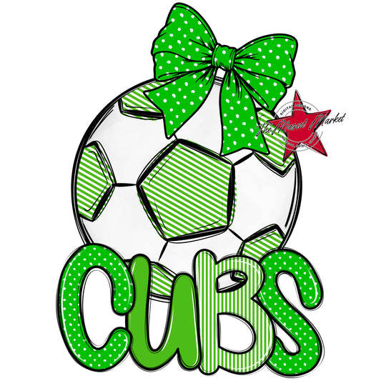 Cubs Soccer Spirit Design-Bright Green