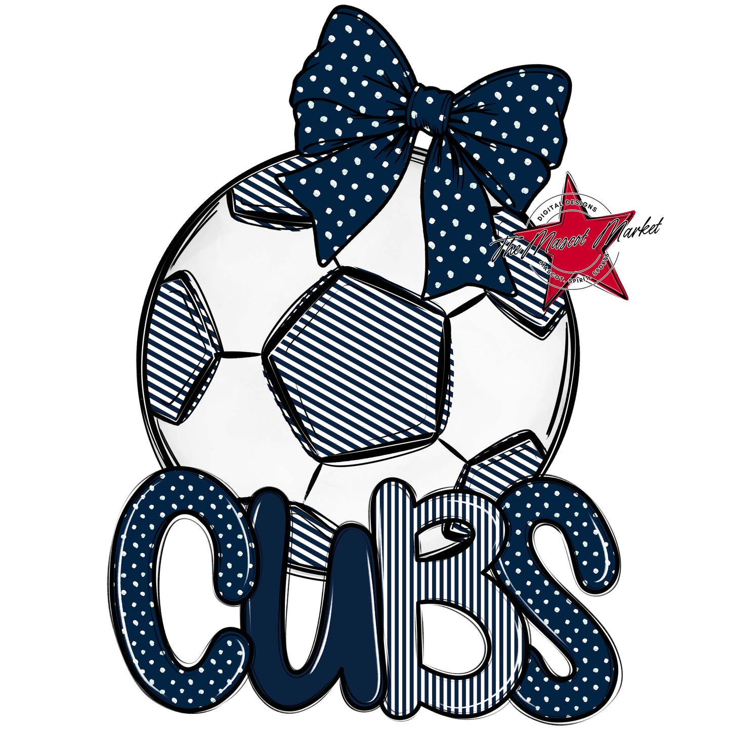 Cubs Soccer Spirit Design-Navy