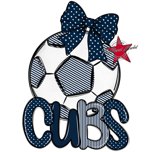 Cubs Soccer Spirit Design-Navy