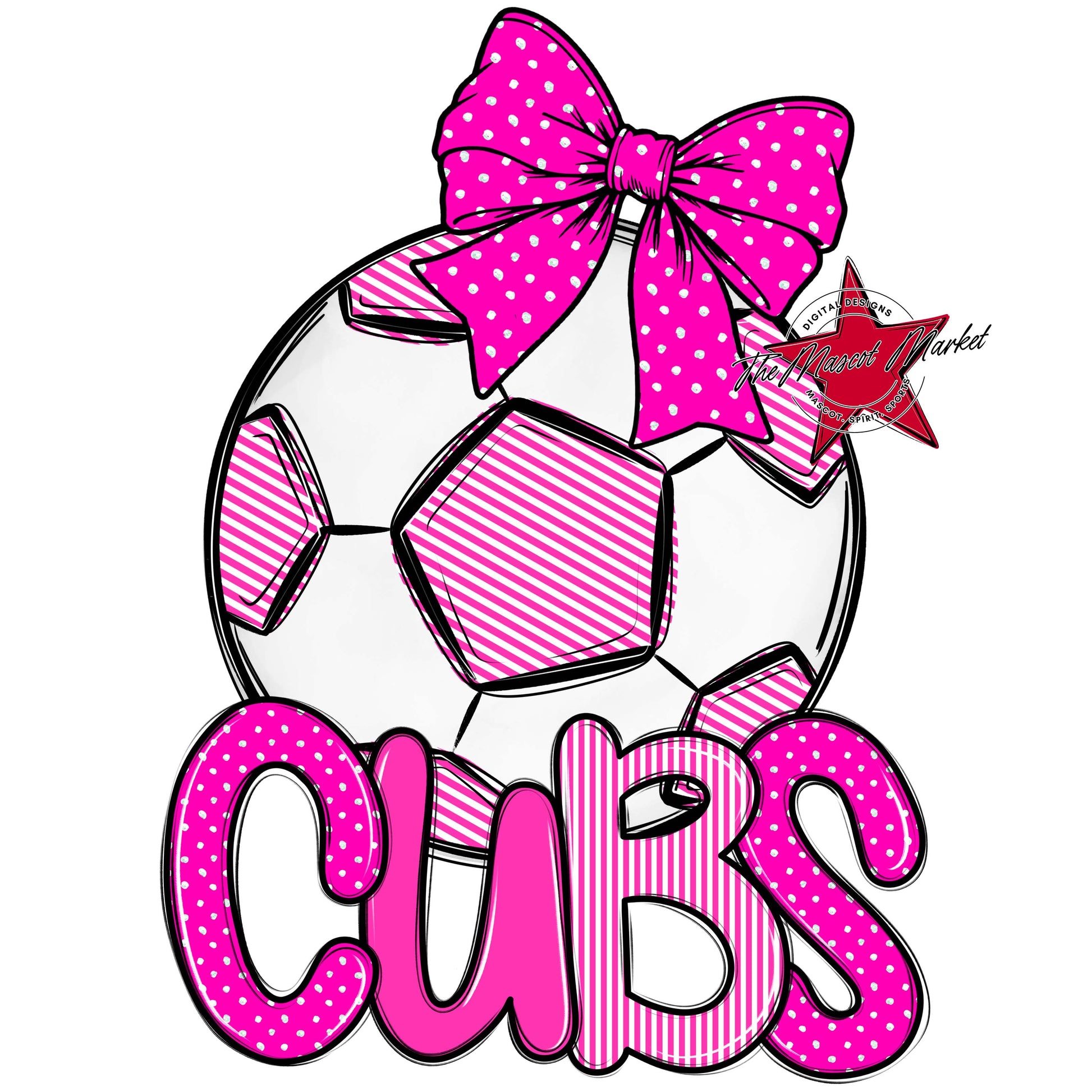 Cubs Soccer Spirit Design-Pink