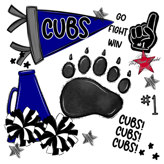 Cubs Spirit Design-Blue