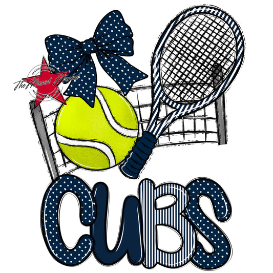 Cubs Tennis Spirit Design-Navy