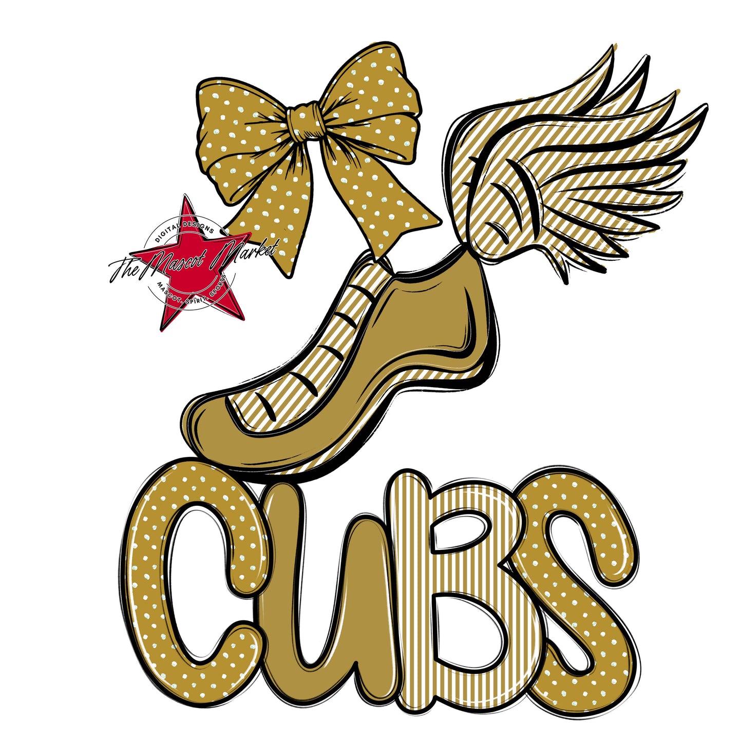 Cubs Track Spirit Design-Gold