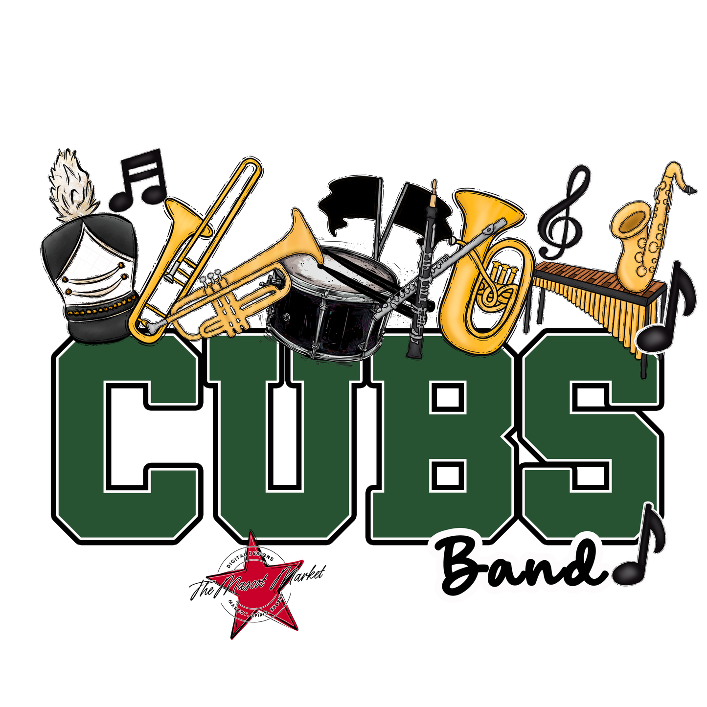 Cubs Varsity Band-Green