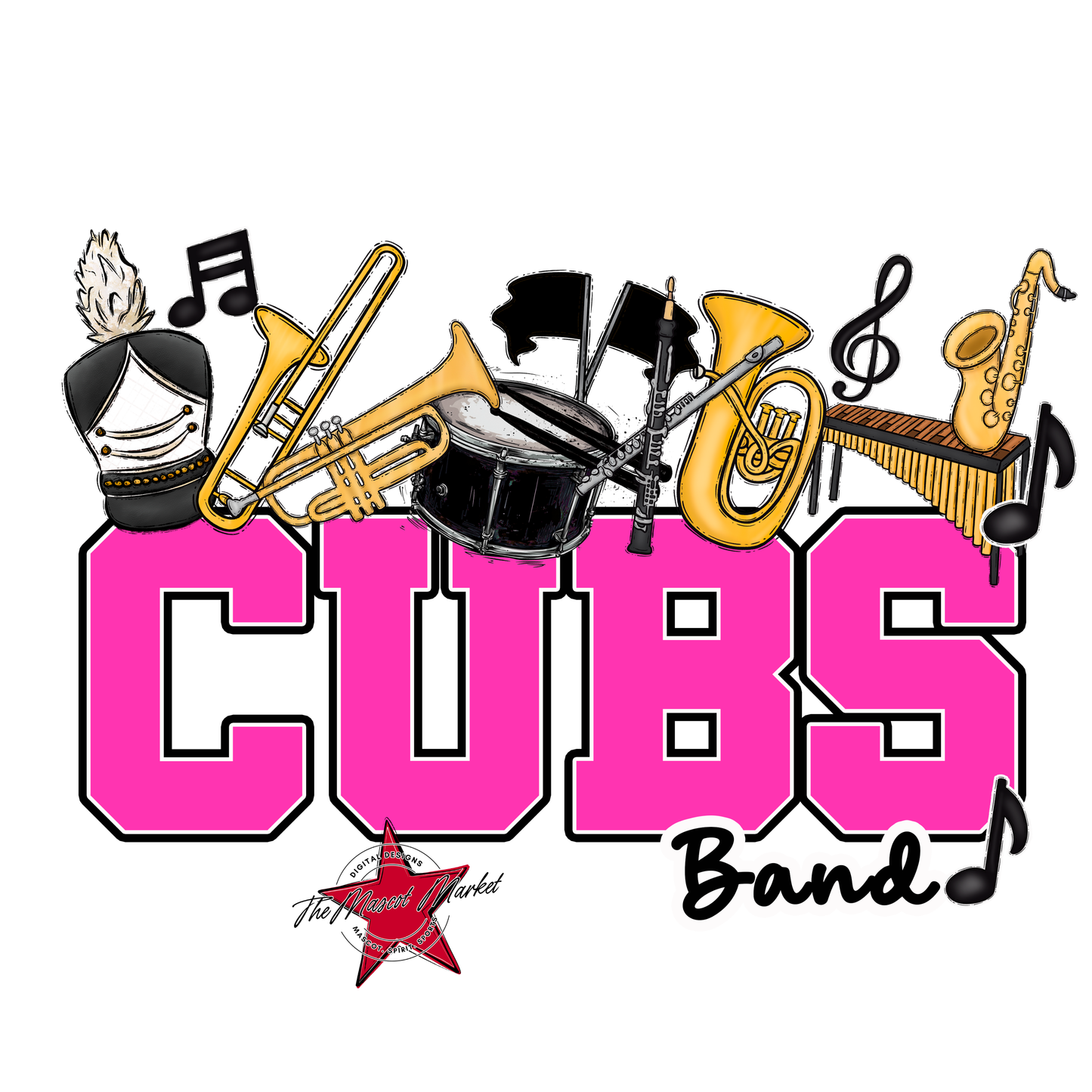 Cubs Varsity Band-Pink