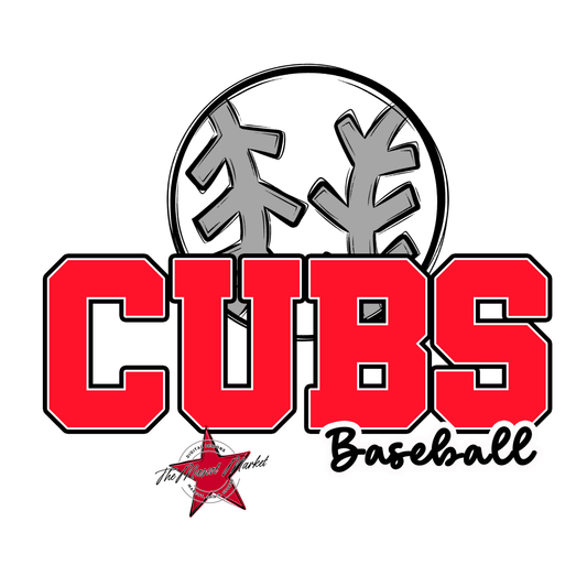 Cubs Varsity Baseball-Bright Red