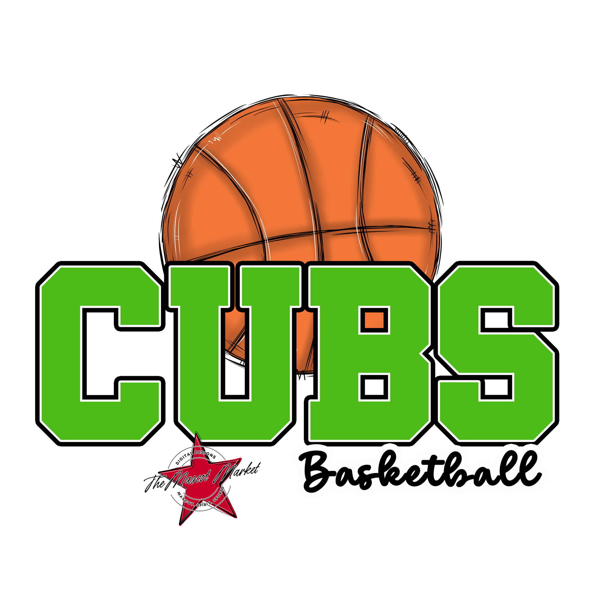 Cubs Varsity Basketball-Bright Green
