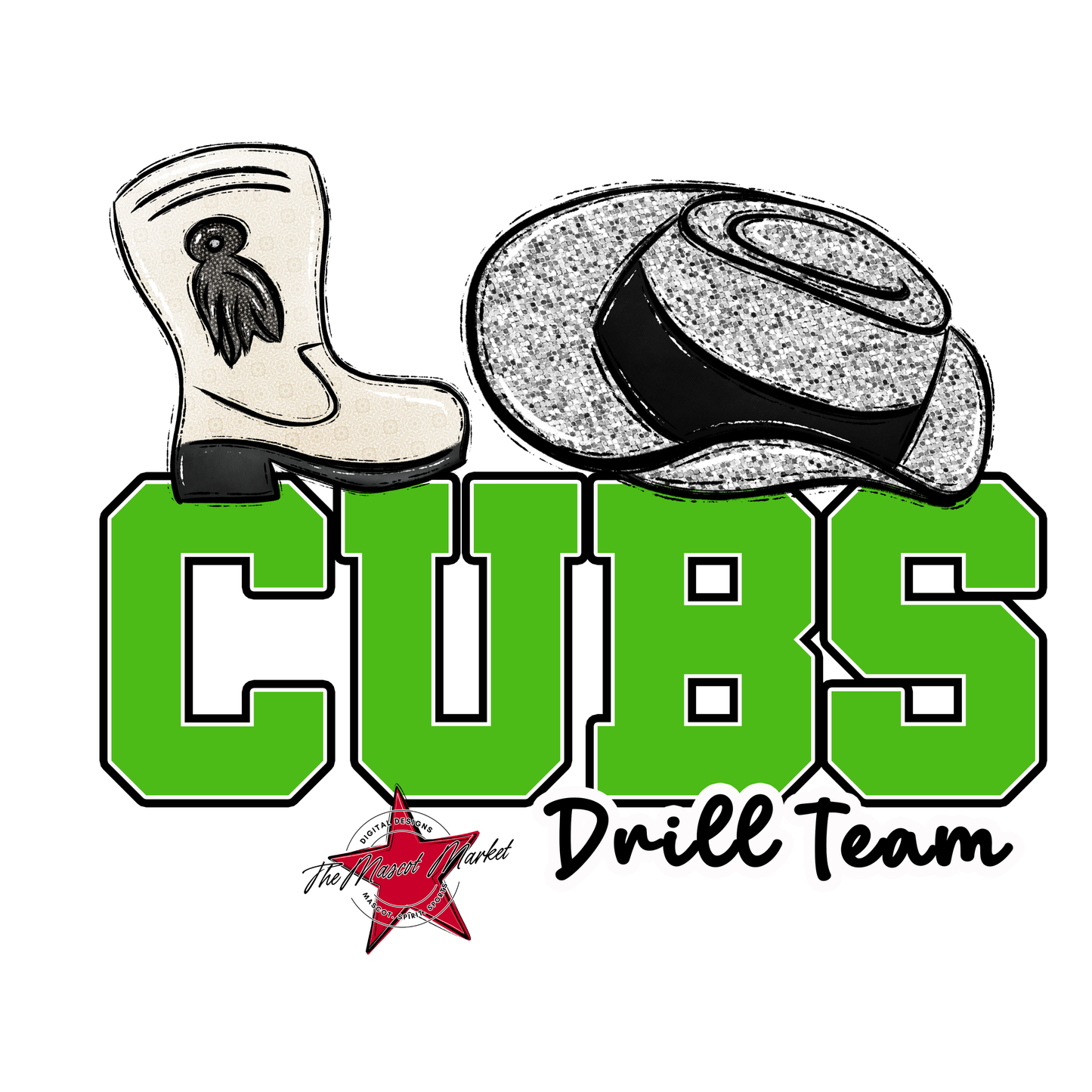 Cubs Varsity Drillteam-Bright Green