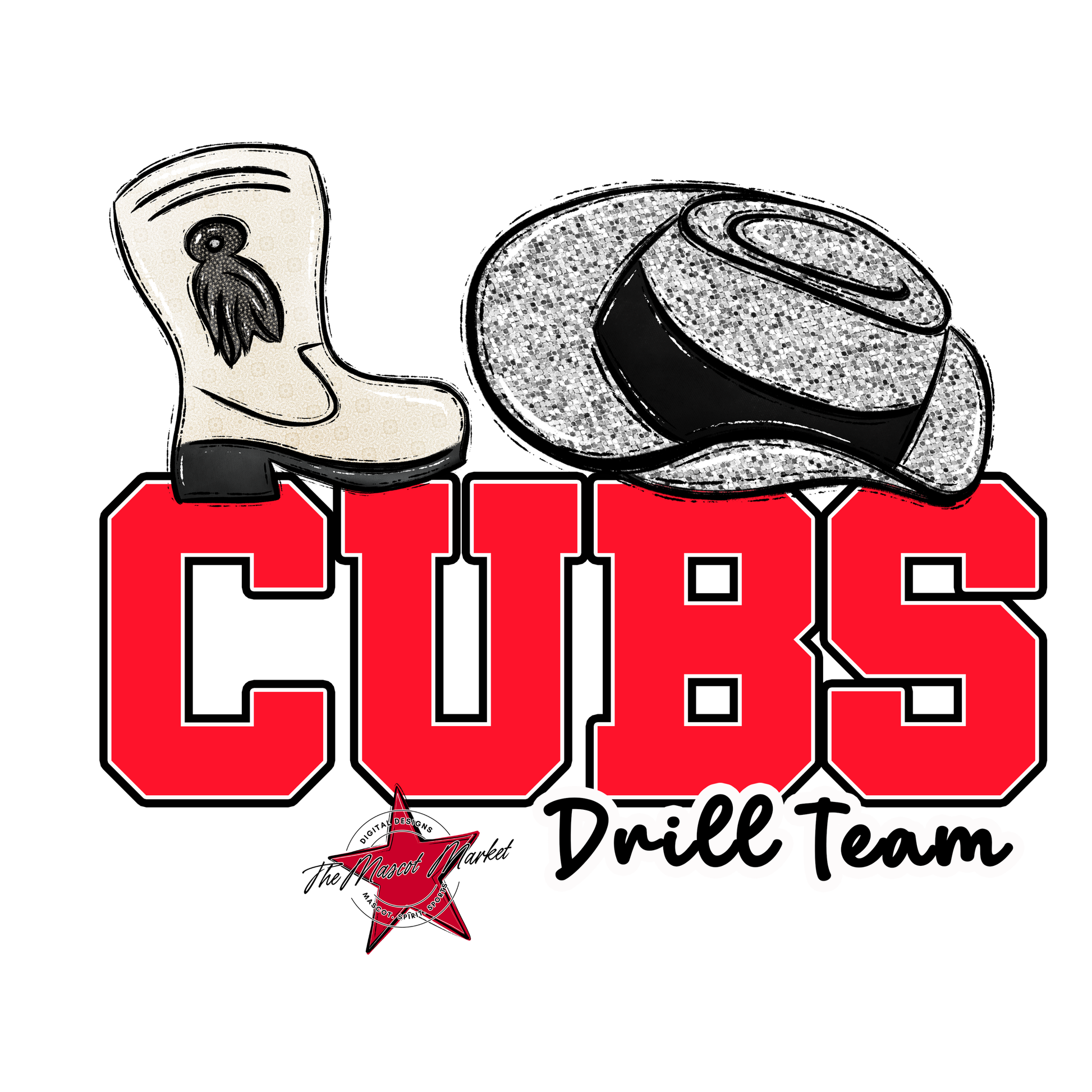 Cubs Varsity Drillteam-Bright Red