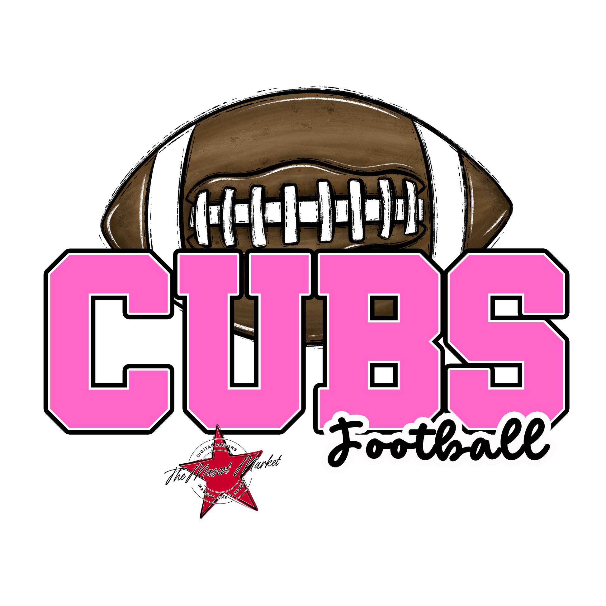 Cubs Varsity Football-Baby Pink