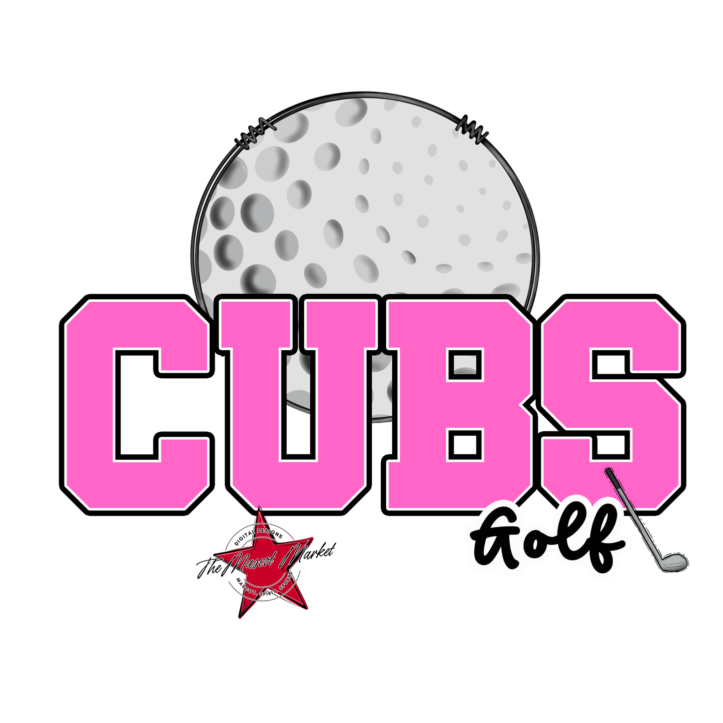 Cubs Varsity Golf-Baby Pink
