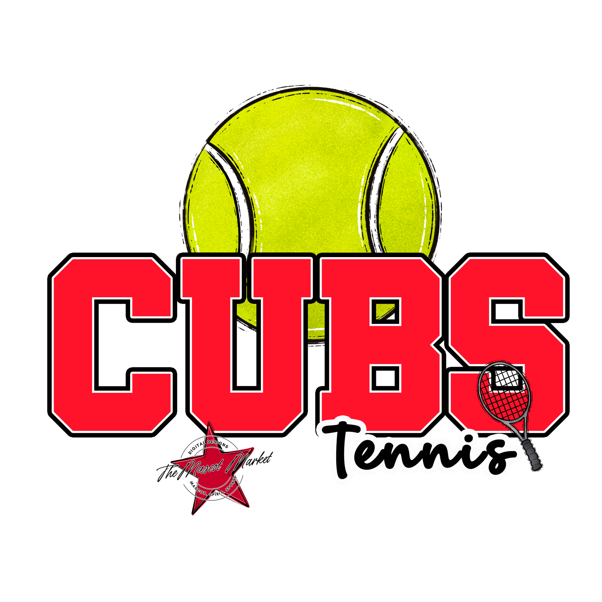 Cubs Varsity Tennis-Bright Red