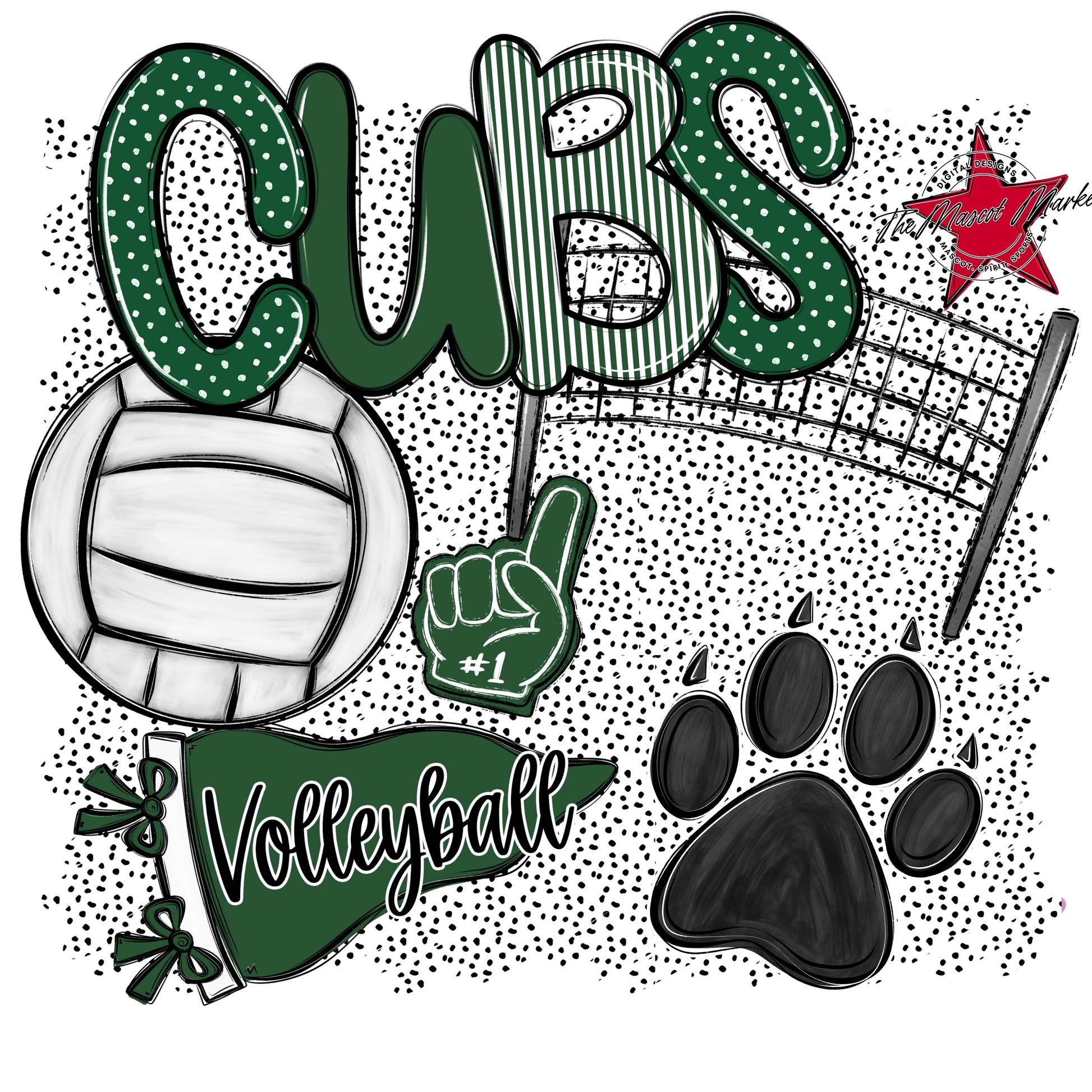 Cubs Volleyball Spirit-Green
