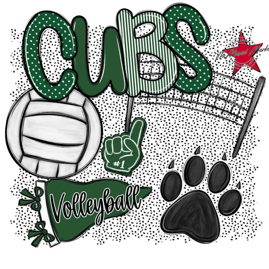 Cubs Volleyball Spirit-Green