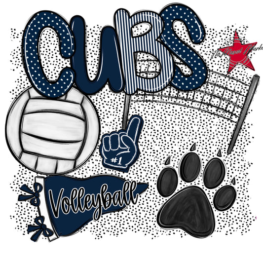 Cubs Volleyball Spirit-Navy